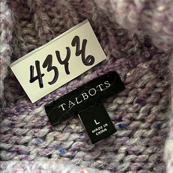 Talbots Cowl Turtleneck Sweater Womens Wool Silk Mohair Ribbed Preppy Academia - Picture 5 of 9